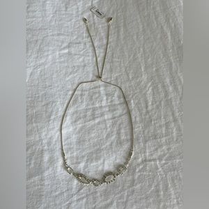 Kendra Scott June Gold Tone Clear Rock Crystal necklace — never worn with tags